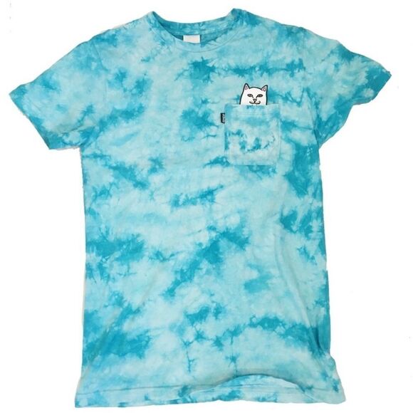 RipNDip Lord Nermal in Pocket Gesture Tie Dye Tee Shirt! - Picture 1 of 12